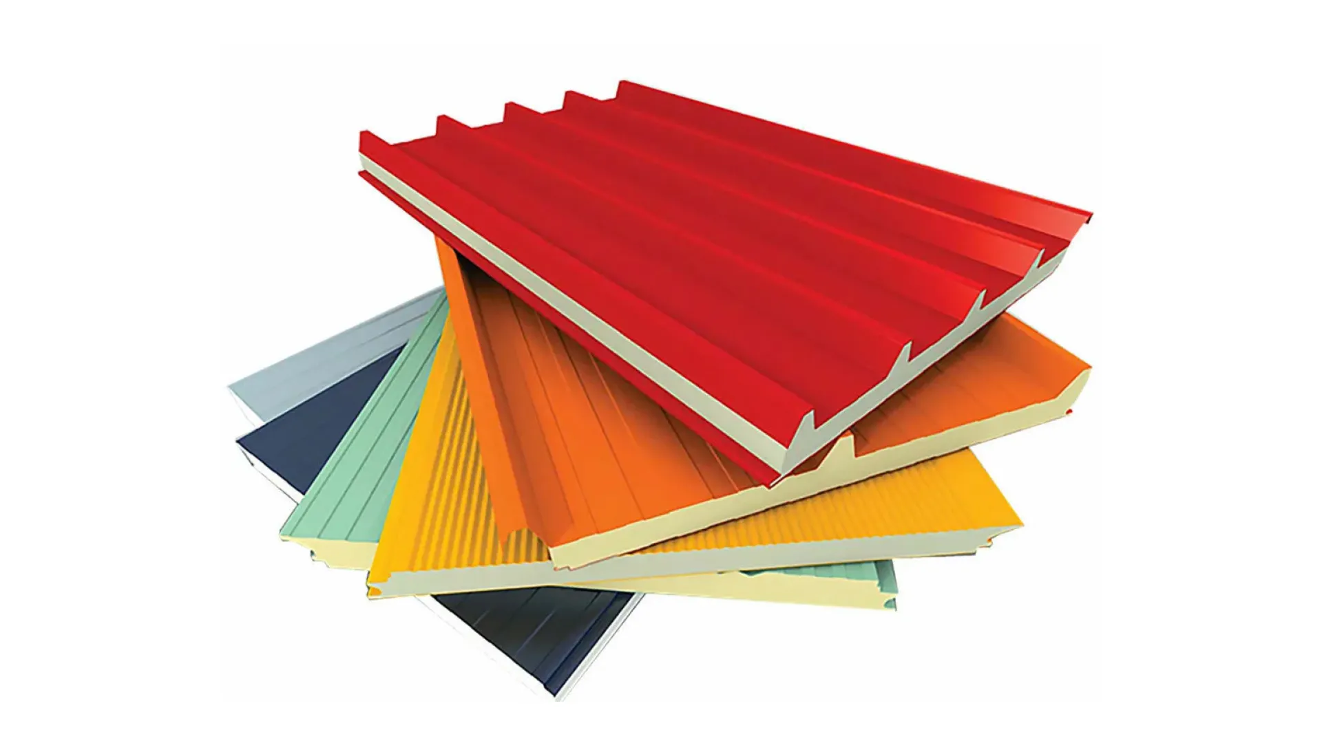 Сэндвич-панели стеновая RAL 3020 из пенополистирола 175х1900 мм